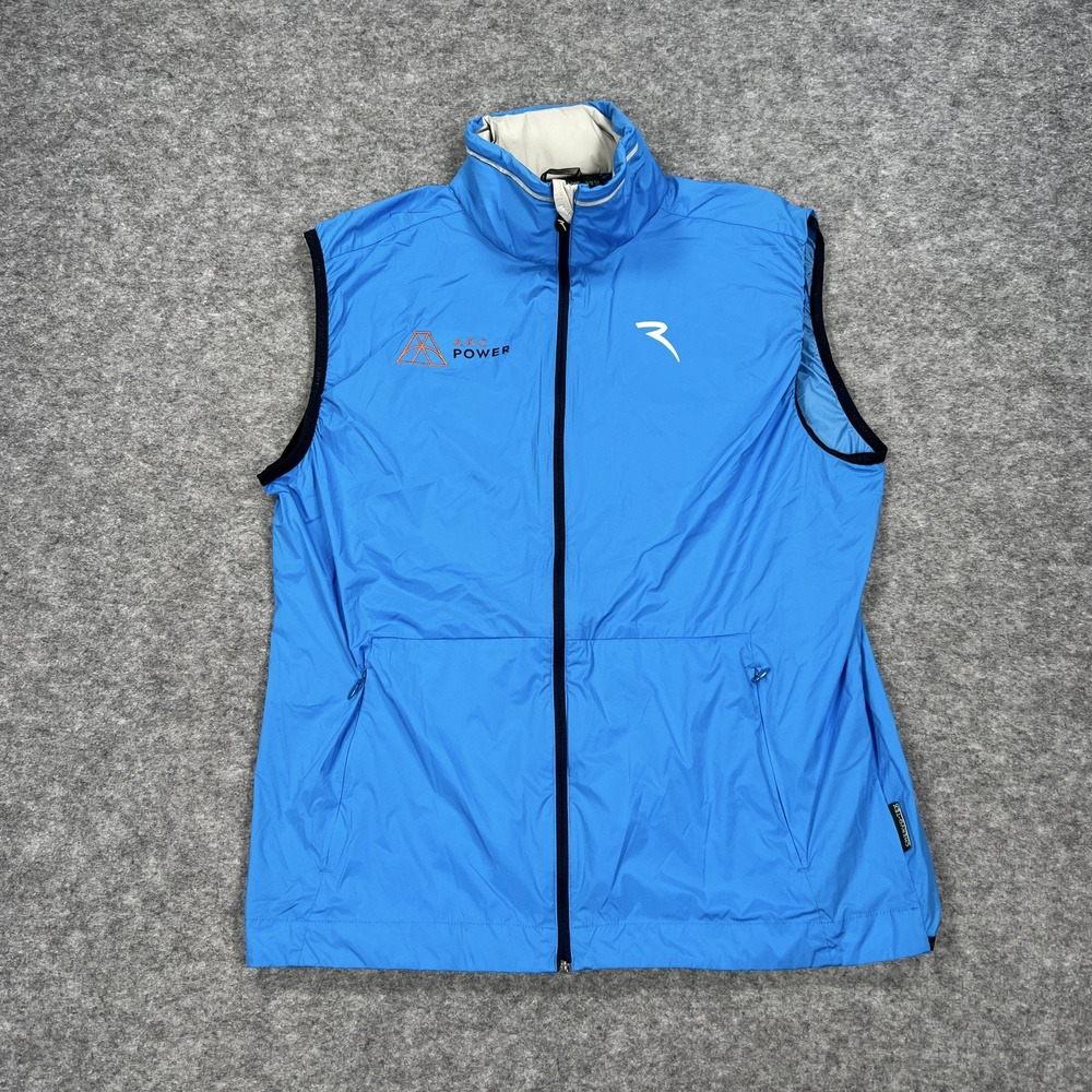 Chervò Vest Womens M/L Blue Wind Lock 2Way Stretch Golf Windbreaker Fullzip Logo